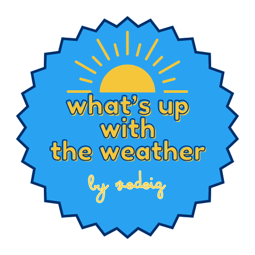 What's the weather like? Logo with a sun